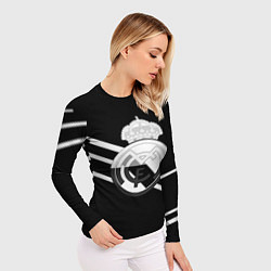 Рашгард женский Реал Мадрид полосы текстура линии, цвет: 3D-принт — фото 2