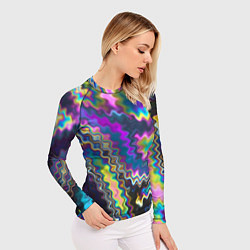 Рашгард женский Абстракция переливы, цвет: 3D-принт — фото 2