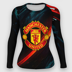 Рашгард женский Манчестер Юнайтед абстракция, цвет: 3D-принт