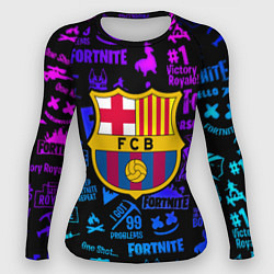 Женский рашгард Barcelona x fortnite neon