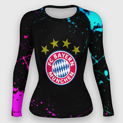 Рашгард женский Бавария Мюнхен неоновый всплеск, цвет: 3D-принт