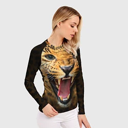 Рашгард женский Рык леопарда, цвет: 3D-принт — фото 2