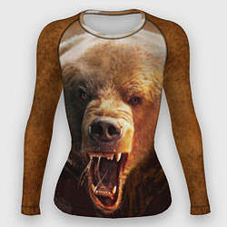 Рашгард женский Рык медведя, цвет: 3D-принт