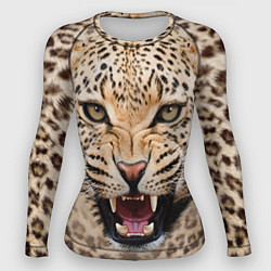 Рашгард женский Взгляд леопарда, цвет: 3D-принт