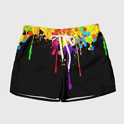 Шорты женские Краски, цвет: 3D-принт