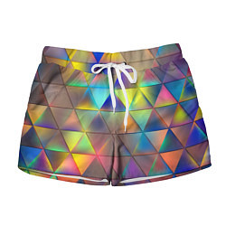 Женские шорты Разноцветные треугольники