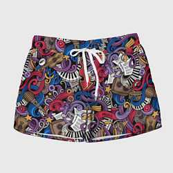 Женские шорты Music collage