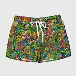 Женские шорты Тибетский коллаж