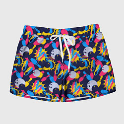 Шорты женские Боулинг, цвет: 3D-принт
