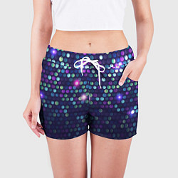 Шорты женские Блестки диско, цвет: 3D-принт — фото 2