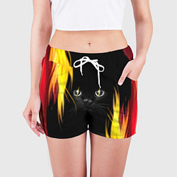 Шорты женские Грозовой кошак, цвет: 3D-принт — фото 2