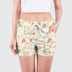 Шорты женские Весна, цвет: 3D-принт — фото 2