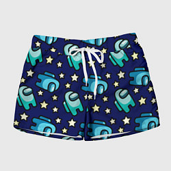 Шорты женские Among Us Звёзды, цвет: 3D-принт