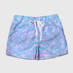 Шорты женские УЗОРЫ АБСТРАКЦИЯ НЕОН, цвет: 3D-принт
