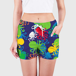 Шорты женские Осьминоги, цвет: 3D-принт — фото 2