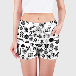 Шорты женские DESTINY 2 LOGO PATTERN ДЕСТИНИ, цвет: 3D-принт — фото 2