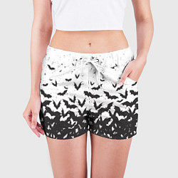 Шорты женские Летучие кровососы, цвет: 3D-принт — фото 2
