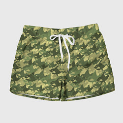 Шорты женские Акулы камуфляж, цвет: 3D-принт