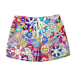 Женские шорты Цветы Takashi Murakami