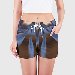 Шорты женские Орхидея в коричневом Абстракция 541-2-p3-5 Дополне, цвет: 3D-принт — фото 2