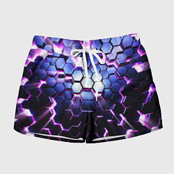 Шорты женские Соты - 3d, цвет: 3D-принт