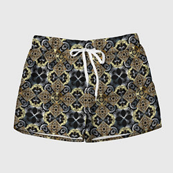 Женские шорты BLACK AND GOLD узоры