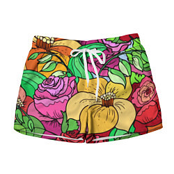 Женские шорты Красочные летние цветы Fashion trend