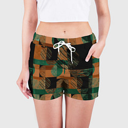 Шорты женские Текстурированный абстрактный, геометрический принт, цвет: 3D-принт — фото 2