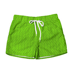 Женские шорты Зеленые волнистые узоры