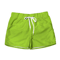Женские шорты Зеленые абстрактные линии