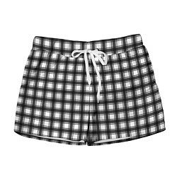 Женские шорты Black and white trendy checkered pattern