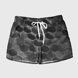 Шорты женские Черные камни, цвет: 3D-принт