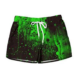 Женские шорты Зелёные краски и вода