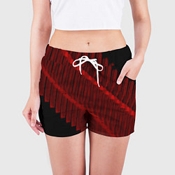 Шорты женские Красный маркер, цвет: 3D-принт — фото 2