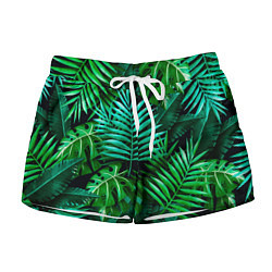 Женские шорты Тропические растения - текстура