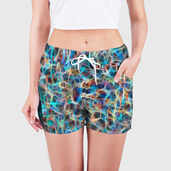 Шорты женские Нейро космос, цвет: 3D-принт — фото 2