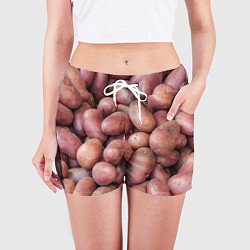 Шорты женские Картофельные клубни, цвет: 3D-принт — фото 2