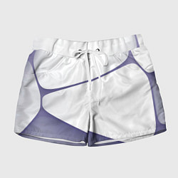 Женские шорты Абстрактный белый и фиолетовый паттерн