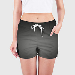Шорты женские Серый, черный градиент, цвет: 3D-принт — фото 2