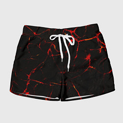 Шорты женские Прожилки магмы, цвет: 3D-принт