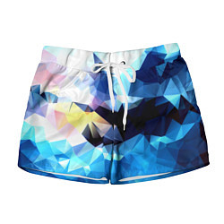 Женские шорты Polygon blue abstract collection