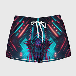 Женские шорты Кибернетический узор дракона