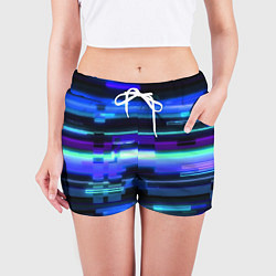 Шорты женские Модные помехи, цвет: 3D-принт — фото 2