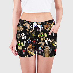 Шорты женские Роблокс и его персонажи, цвет: 3D-принт — фото 2