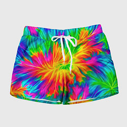 Женские шорты Тай-дай кислотные краски