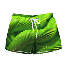 Шорты женские Объемный зеленый канат, цвет: 3D-принт