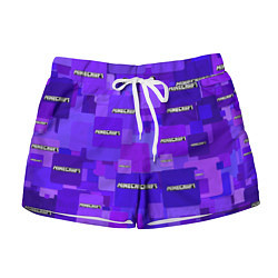 Женские шорты Minecraft pattern logo