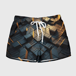 Шорты женские Объемные кубы, цвет: 3D-принт