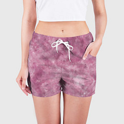 Шорты женские Текстура камня родонита, цвет: 3D-принт — фото 2