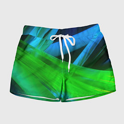 Женские шорты Blue green abstract